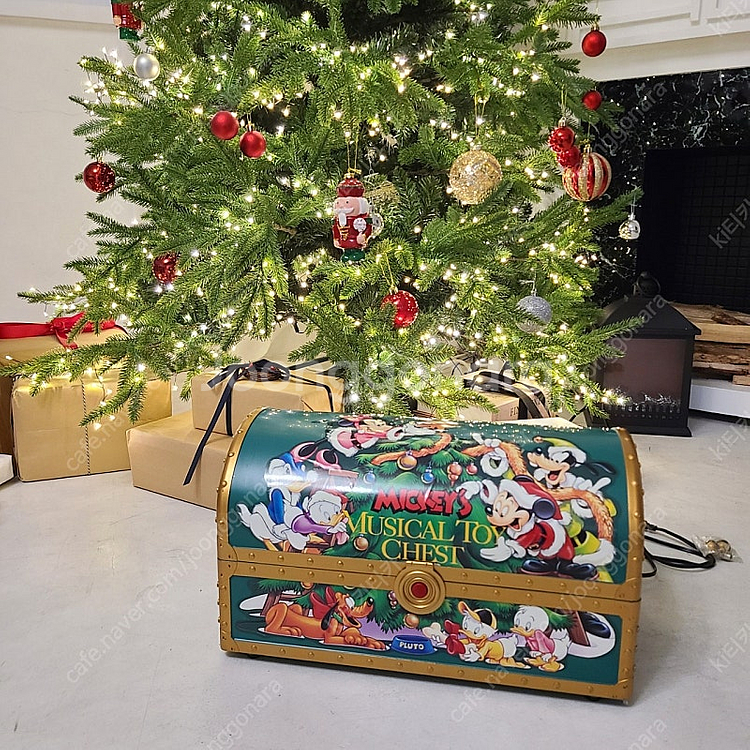 빈티지 디즈니 토이 체스트 크리스마스 미키 오르골 고전--4