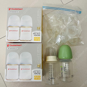 더블하트 젖병 160ml 트윈팩 2개, 젖꼭지 등등