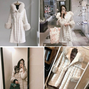 라벨르블랑 사가폭스 페이크퍼 코트 팔아요~!