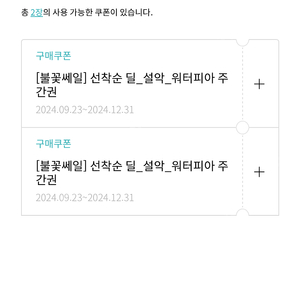 설악워터피아 주간권 대인 4매