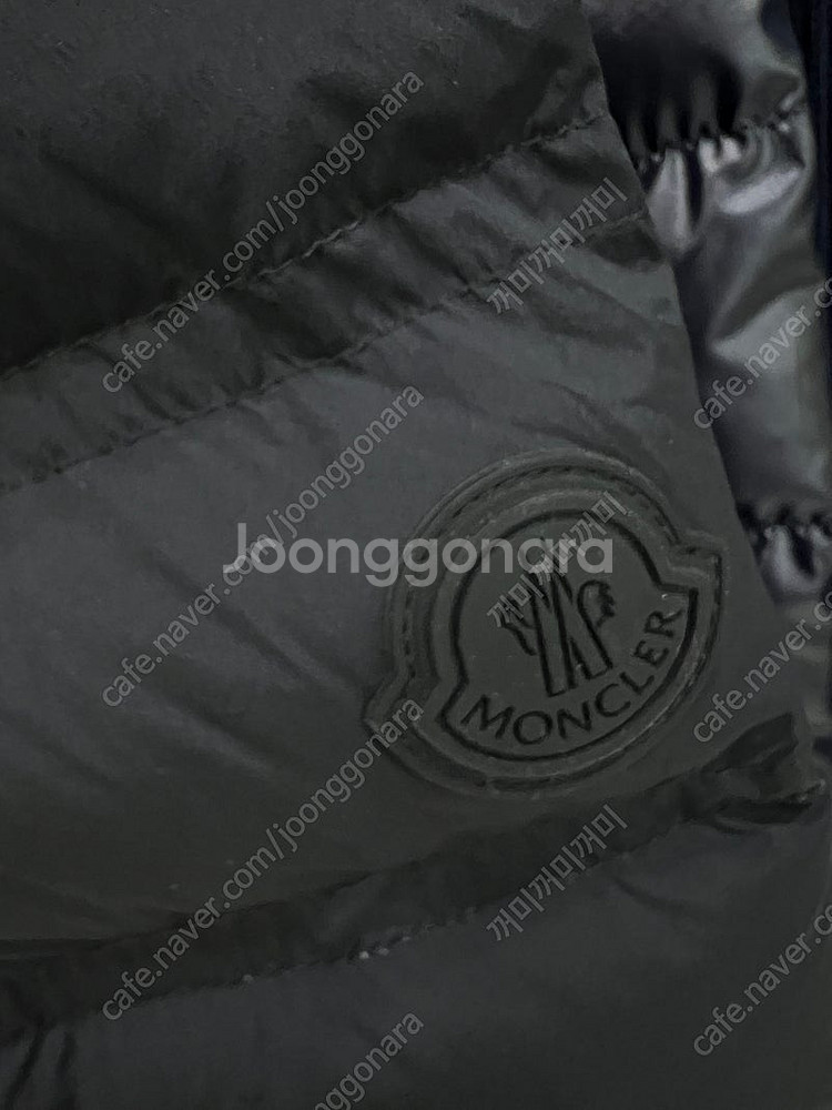 [2] 몽클레어 알레테 여성 후드 로고 구스 패딩 블랙--5