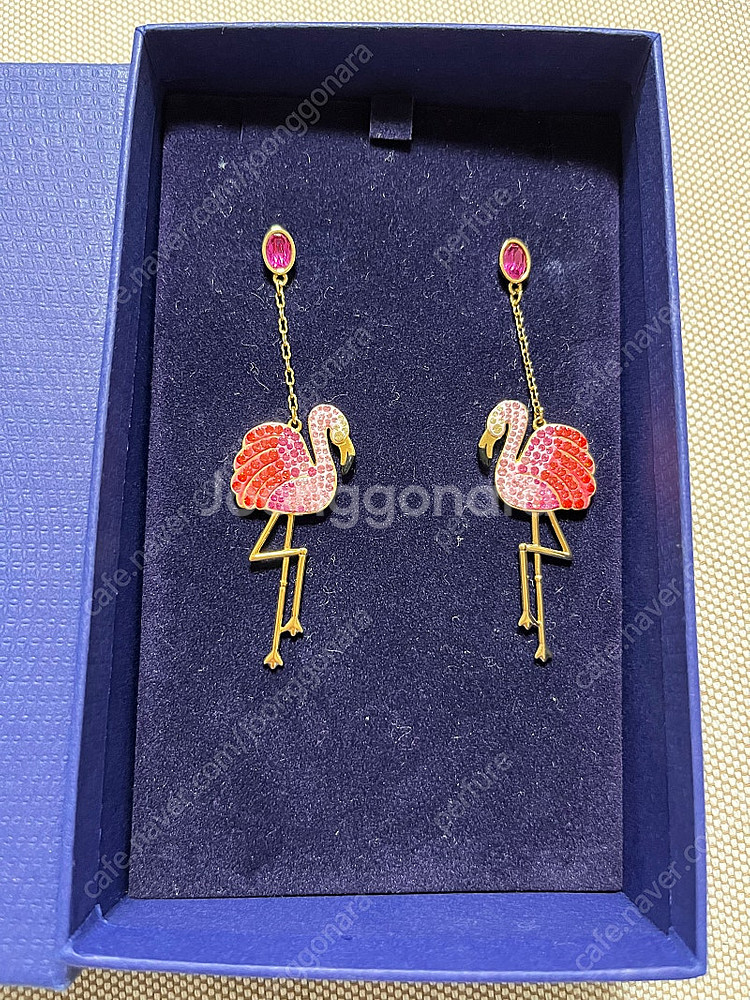 스와로브스키 플라밍고 귀걸이--0