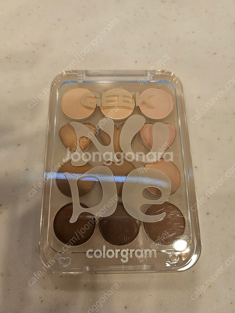 컬러그램 눈토리얼 아이섀도우팔레트 누드더하기긱은사랑 긱...--0