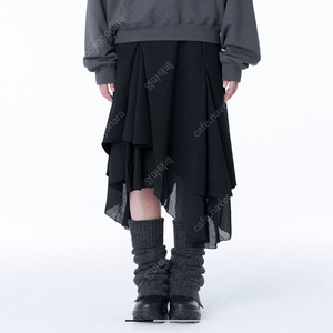 미세키서울 Unbalanced layered skirt