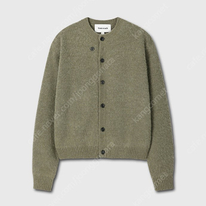 [Tonywack] 토니웩 알파카 모헤어 가디건 Alpaca Mohair Crew-Neck Cardigan_ Hedge Green (L size)