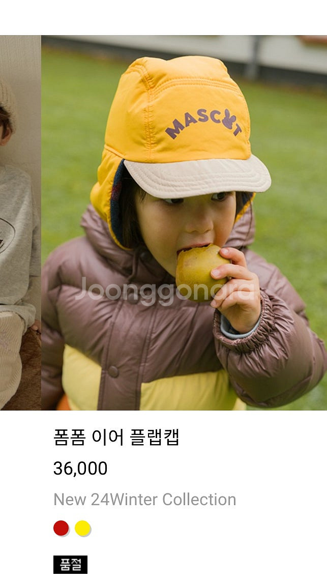 아프리콧 폼폼이어플랩캡--3