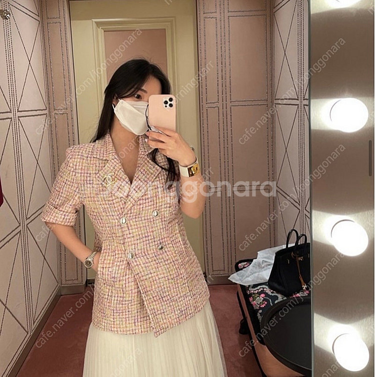 라미데일리 깜봉 트위드 자켓 버뮤다팬츠 셋업--7