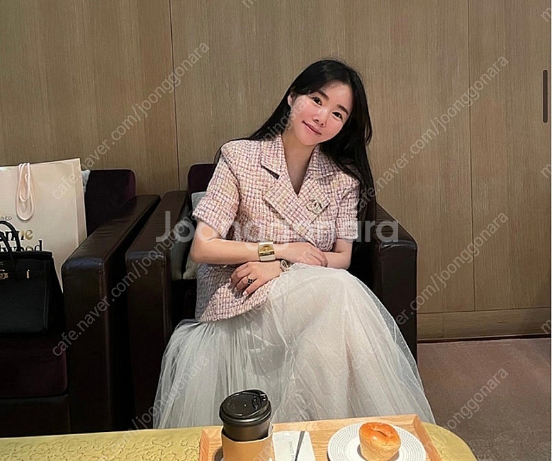 라미데일리 깜봉 트위드 자켓 버뮤다팬츠 셋업--8