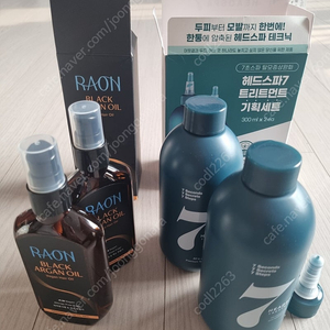 헤드스파7 파란눈 트리트먼트300ml*2병 + 라온블랙 아르간오일 100ml*2병 (일괄택포)