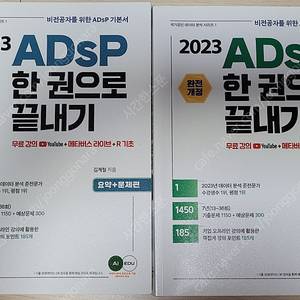 Adsp 한권으로 끝내기 두 권 세트 팝니다