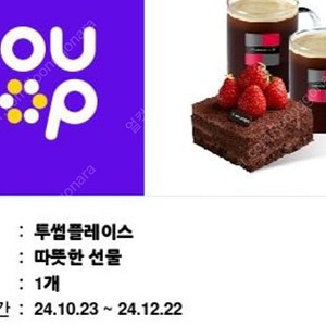 요거트아이스크림의정석 12 / 22 요아정 4인요거트아이스크림 + 1만원권 15000 총2개 / 투썸플레이스 따뜻한선물 12/ 22 일 판매 11500