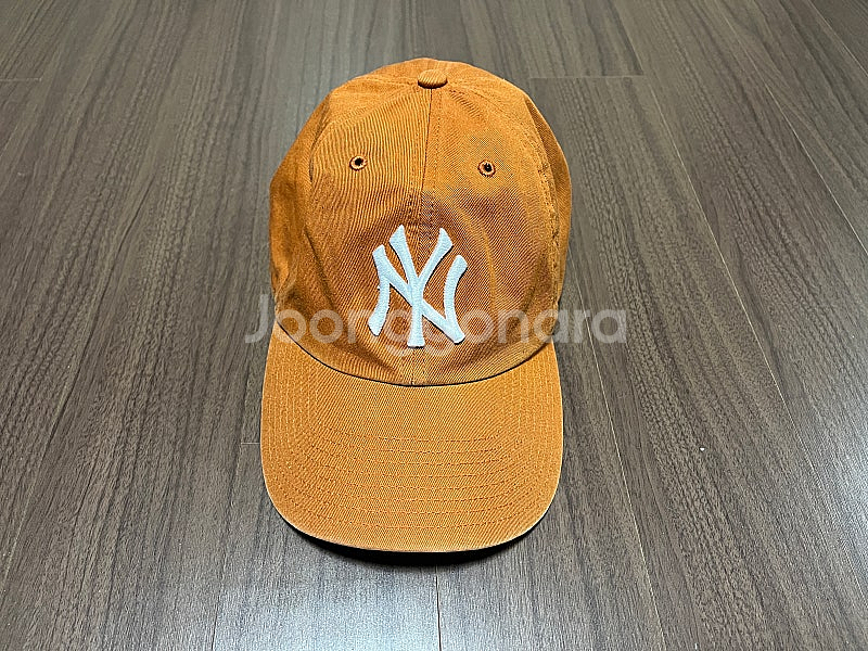 47브랜드 MLB모자 클린업 볼캡 번트오렌지--0