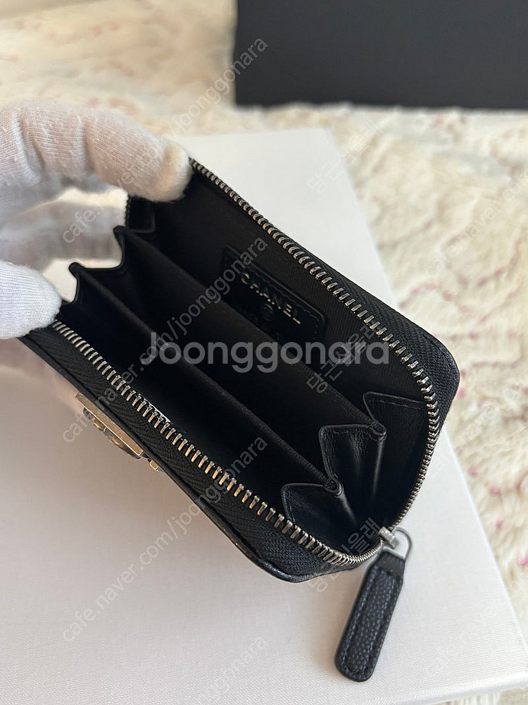 미개봉 새상품))샤넬 보이지퍼/카드지갑/캐비어/블랙 /...--3