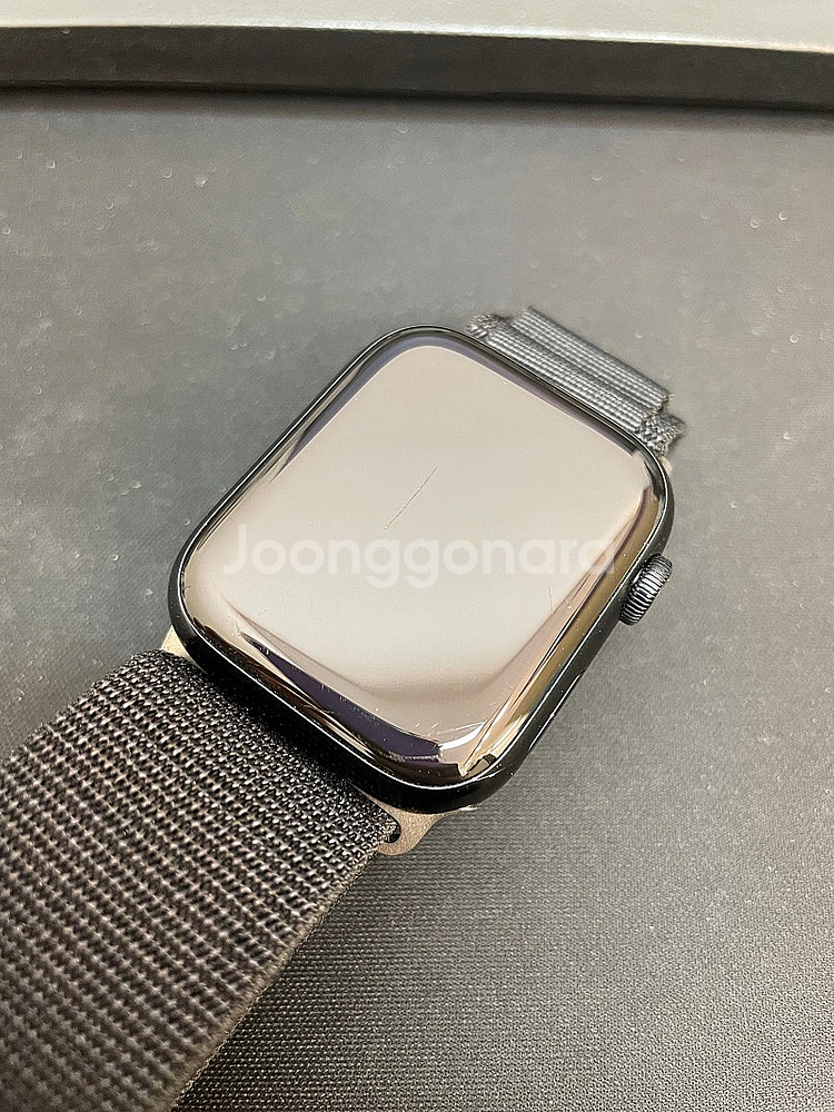 애플워치7 블랙 45mm 배터리91% 상태좋은 중고20...--2