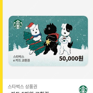 스타벅스 기프트카드 5만원권