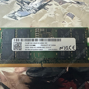 노트북 DDR5 4800 16Gb 1개