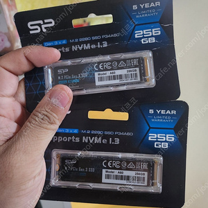 SP SSD m.2 256GB 새제품 2개 팝니다