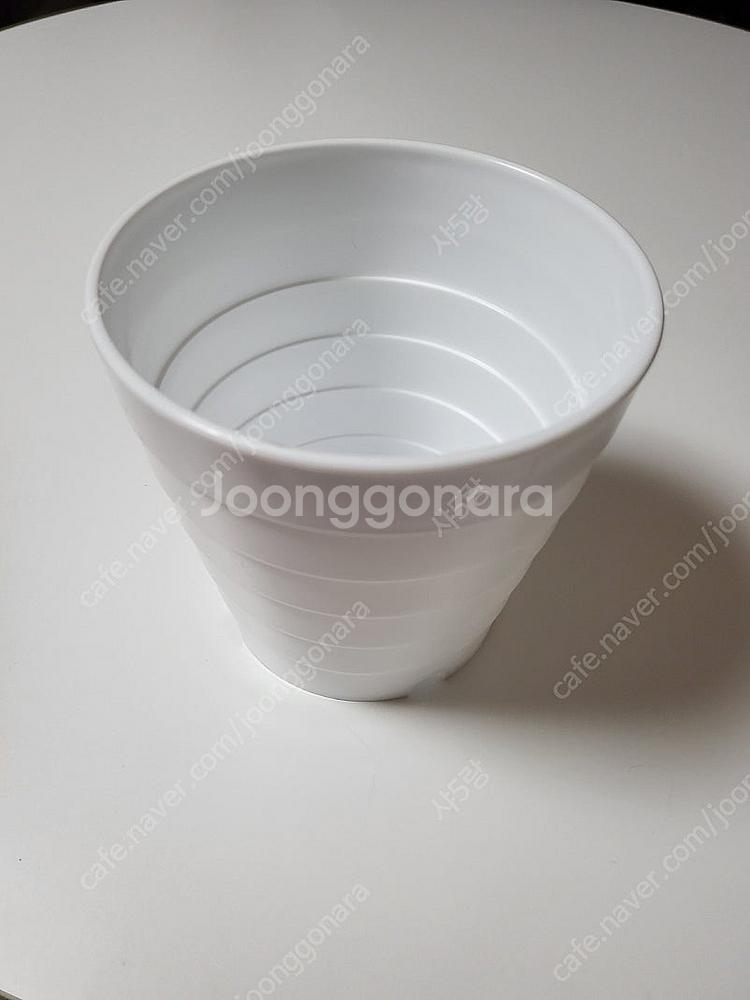 다이소 쁘띠 화분 2호 새것 500원 화이트 플라스틱--1