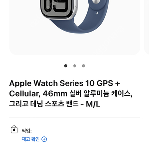 애플워치10 gps 46mm 스테인리스 스틸