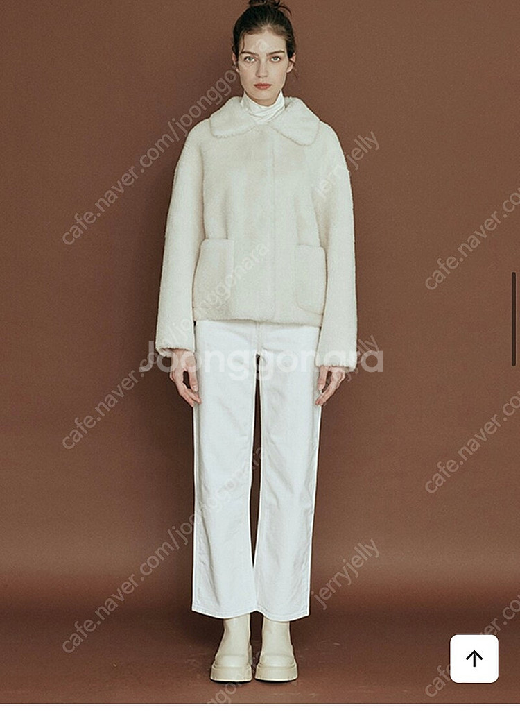 레프트서울 리얼 양털 크롭 자켓(택포)--2