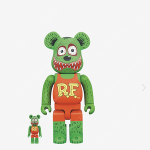 (미개봉, 새제품)베어브릭 피규어 Bearbrick Rat Fink 100% & 400% Set