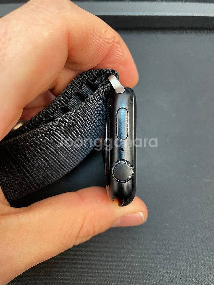 애플워치7 블랙 45mm 배터리91% 상태좋은 중고20...--6