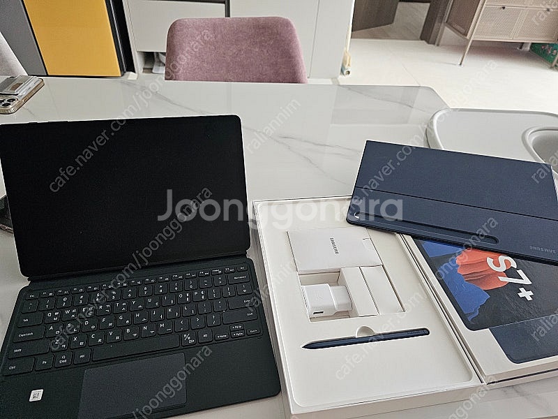 갤럭시탭 s7 플러스 512gb + 키보드케이스 펜2개...--0