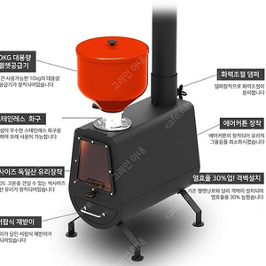 꾸버스 펠렛 펠릿 난로 파이어스톰 리퍼 상품 판매