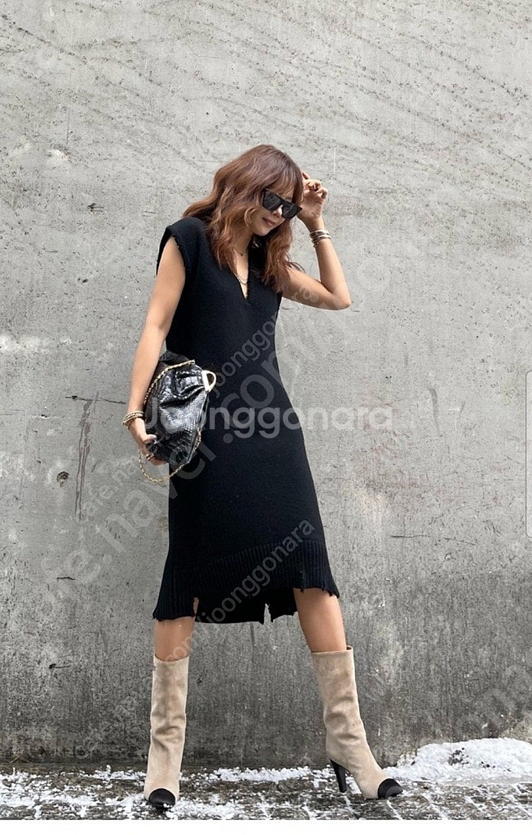 넘버프로젝트 헤드투토 니트 원피스 넘프--0