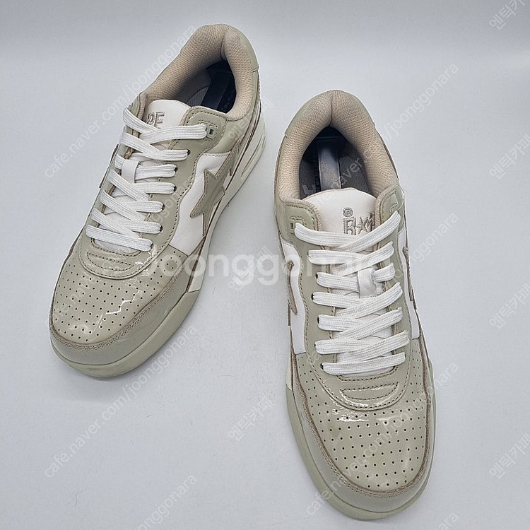 베이프 로드스타 로우탑 스니커즈 베이지 남성 270mm--5