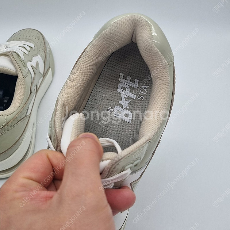 베이프 로드스타 로우탑 스니커즈 베이지 남성 270mm--8