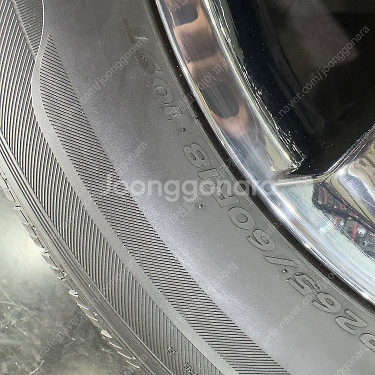 18인치 중고 휠타이어 한대분 (모하비 순정 블랙크롬 ...--8