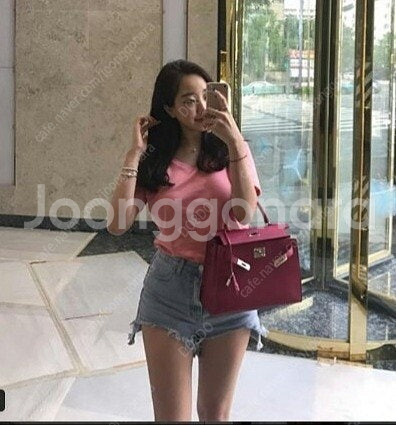 [[새옷]] 라인핫팬츠 마드모아젤 에린 청반바지 데님팬...--2
