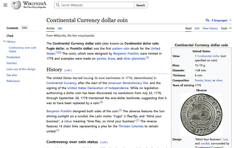 Continental Currency dollar co...--3