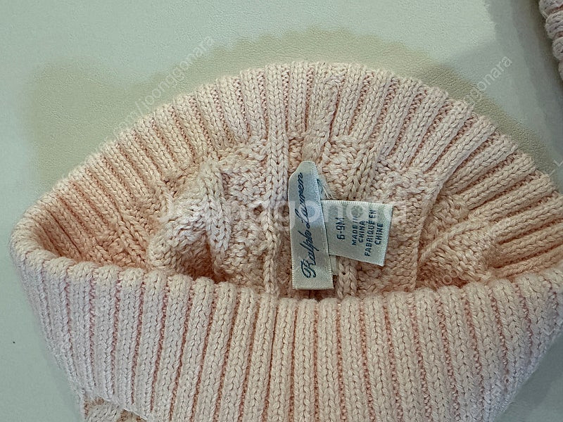 폴로 랄프로렌 베이비 아기 겨울 모자 양말 세트 6-9...--1