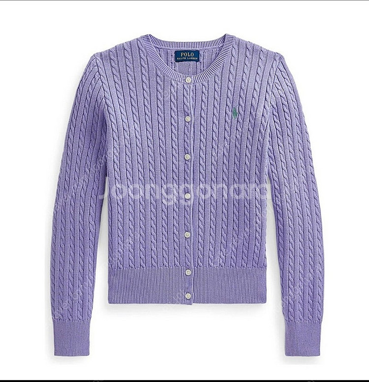 폴로걸즈가디건 히아신스 xl 새상품--0