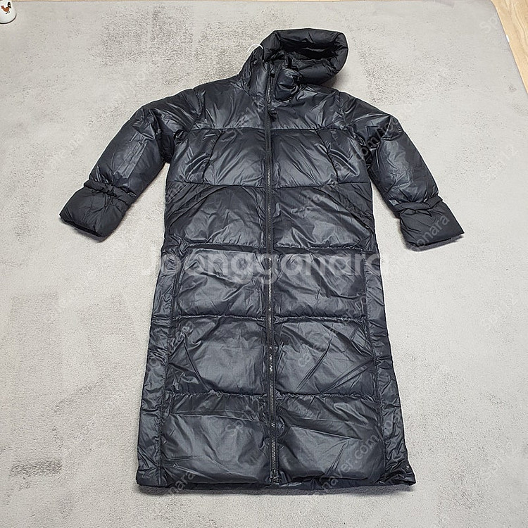 아디다스 오리털 롱패딩 빅배플 다운 코드 여자 (S사이즈) 블랙 새제품--4