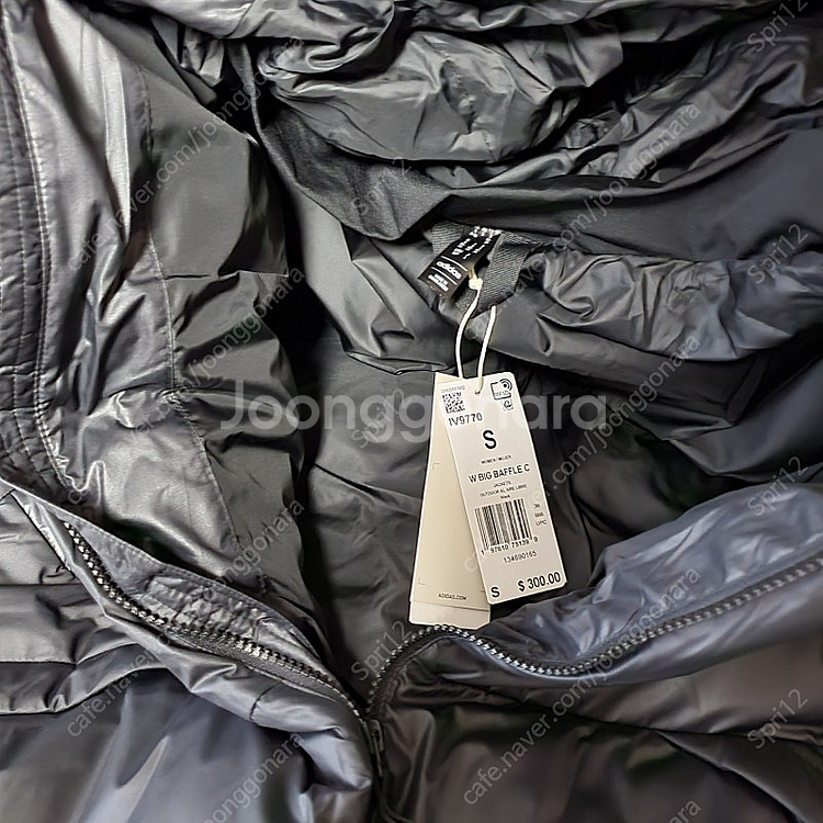 아디다스 오리털 롱패딩 빅배플 다운 코드 여자 (S사이즈) 블랙 새제품--5