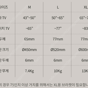 [빌티니] XL 플랫화이트 티비 거치대 (65인치 이상~)