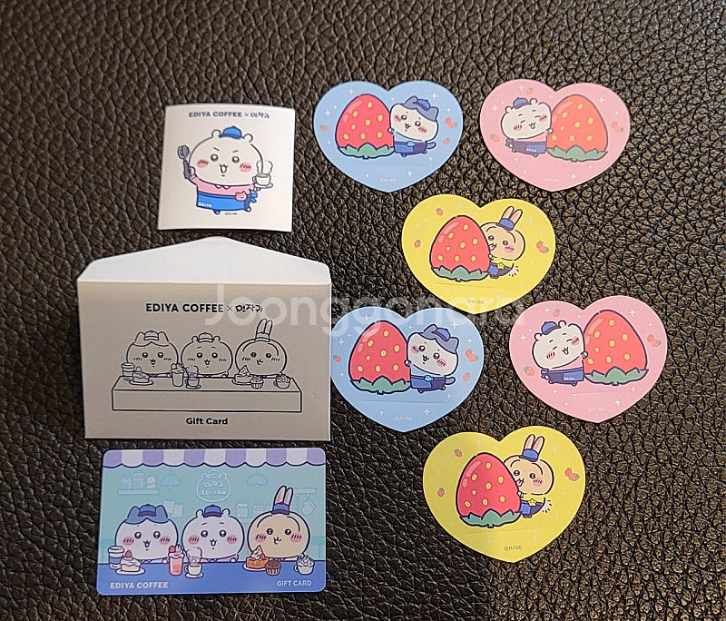 이디야 먼작귀 치이카와 스티커 스트로우데코 컵홀더--2