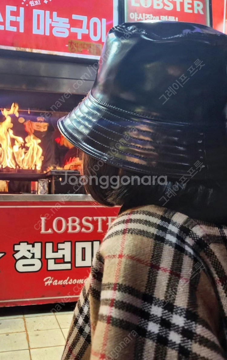 버버리키즈 로고 코팅 햇--5