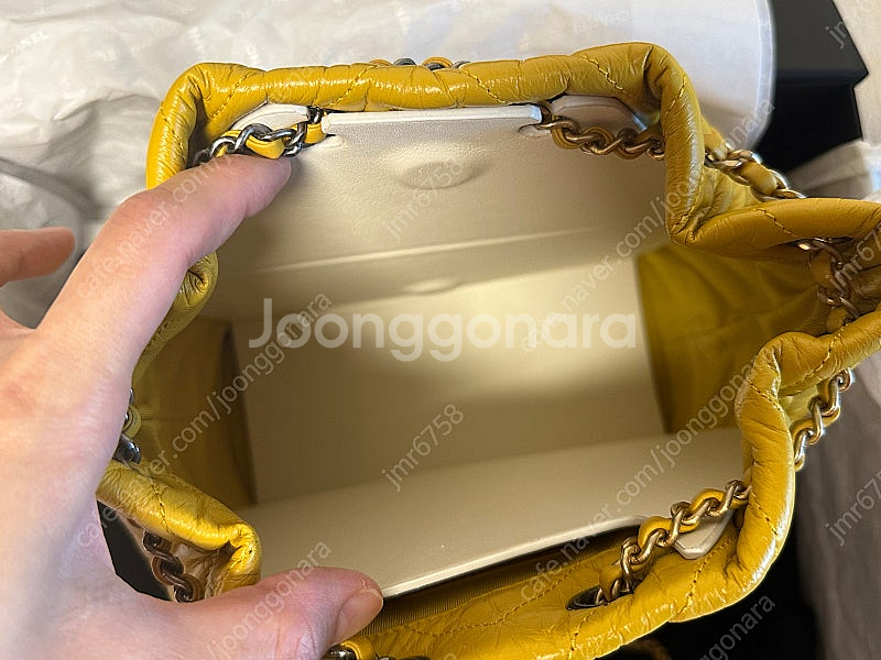 샤넬 가브리엘 백팩 쉐브론 스몰 옐로우색상--5