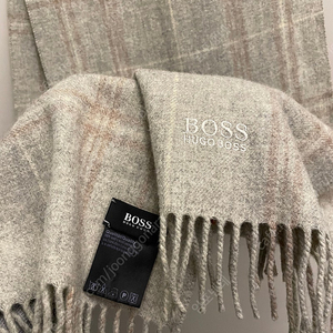 HUGO BOSS 휴고보스 램스울 체크 머플러 목도리