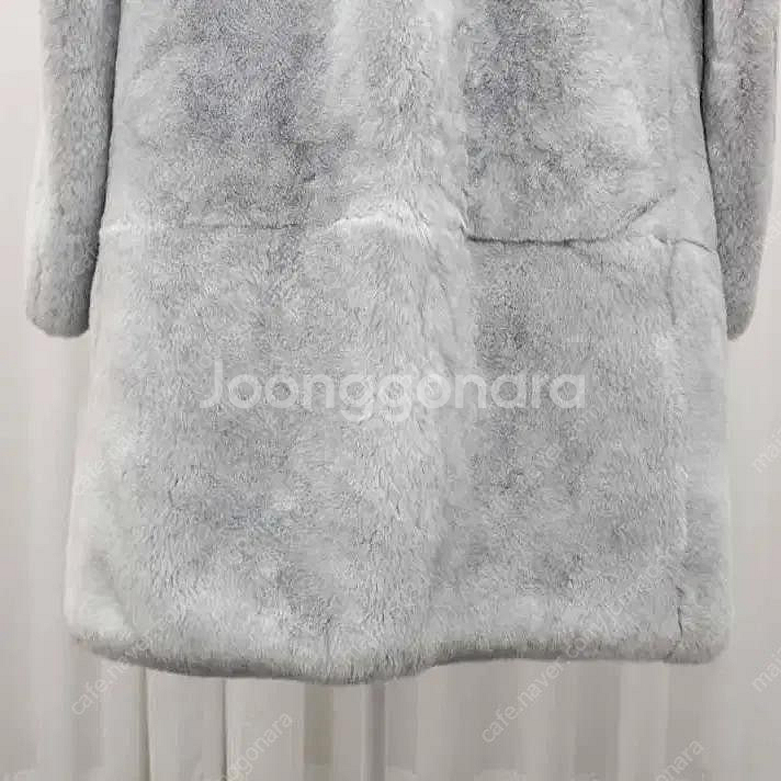 [중고명품다올] 미우미우 플라워 단추 퍼 토끼털 코트 ...--7