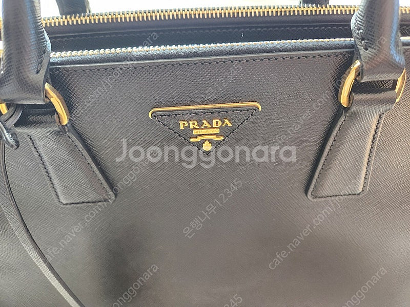 프라다 사피아노 럭스 가방 블랙--6