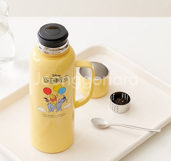 디즈니,미키,푸,대용량보온병,유리텀블러,새제품--1