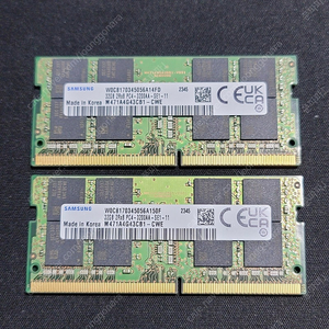 노트북용 RAM 삼성 DDR4-3200 32GB x 2개, 총 64GB