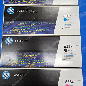 HP 658A 정품토너 4색세트 팝니다 W2000A M751 M751dn M751n M751d