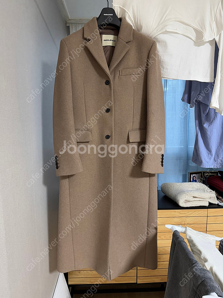 인사일런스우먼 울 싱글맥시코트 베이지--0