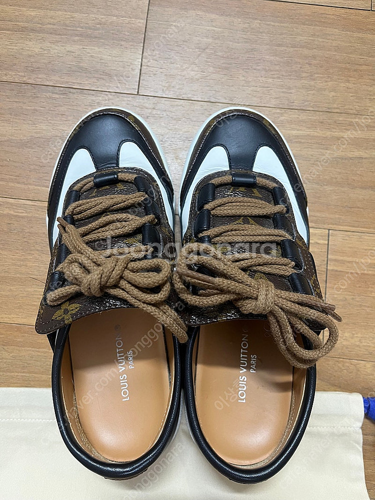 루이비통 로고 스니커즈 루 브라운 블랙 모노그램 1AA...--2